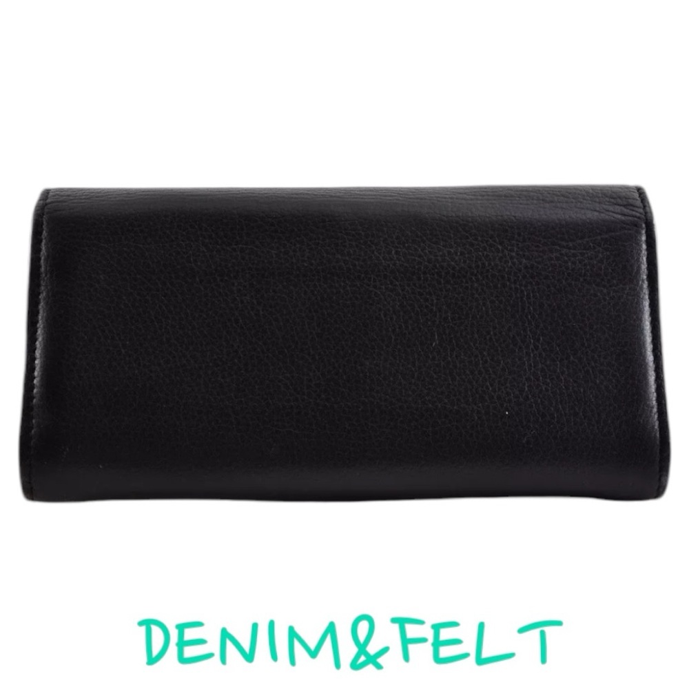 🖤🤎Chloe Georgia Black/Beige Leather Long Wallet w/ Flap | PRELOVED! EUC!!🖤🤎 - Picture 2 of 10